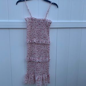 Smocked midi dress